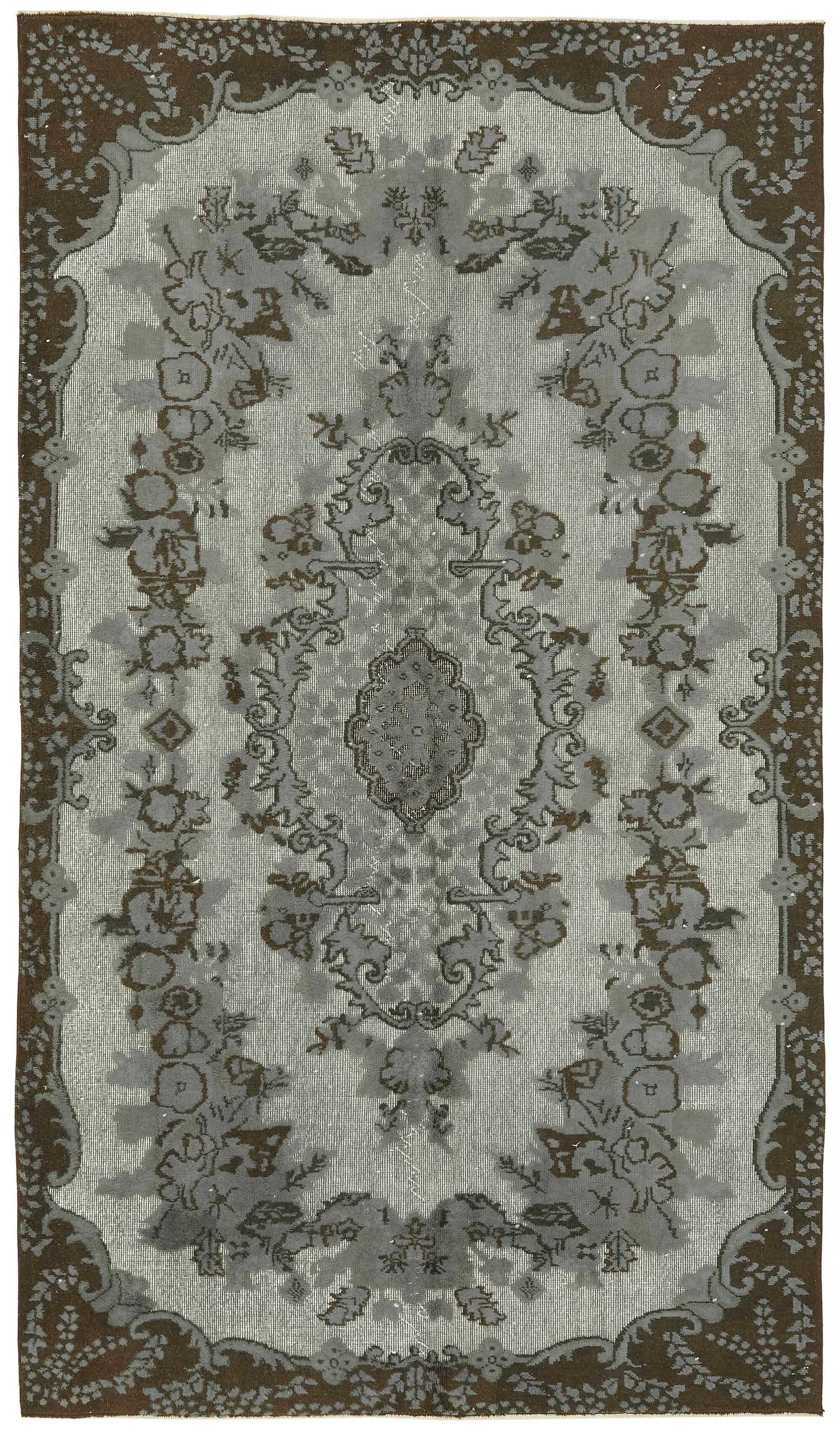 6x10 Vintage Hand-Carved Turkish Rug - 47007