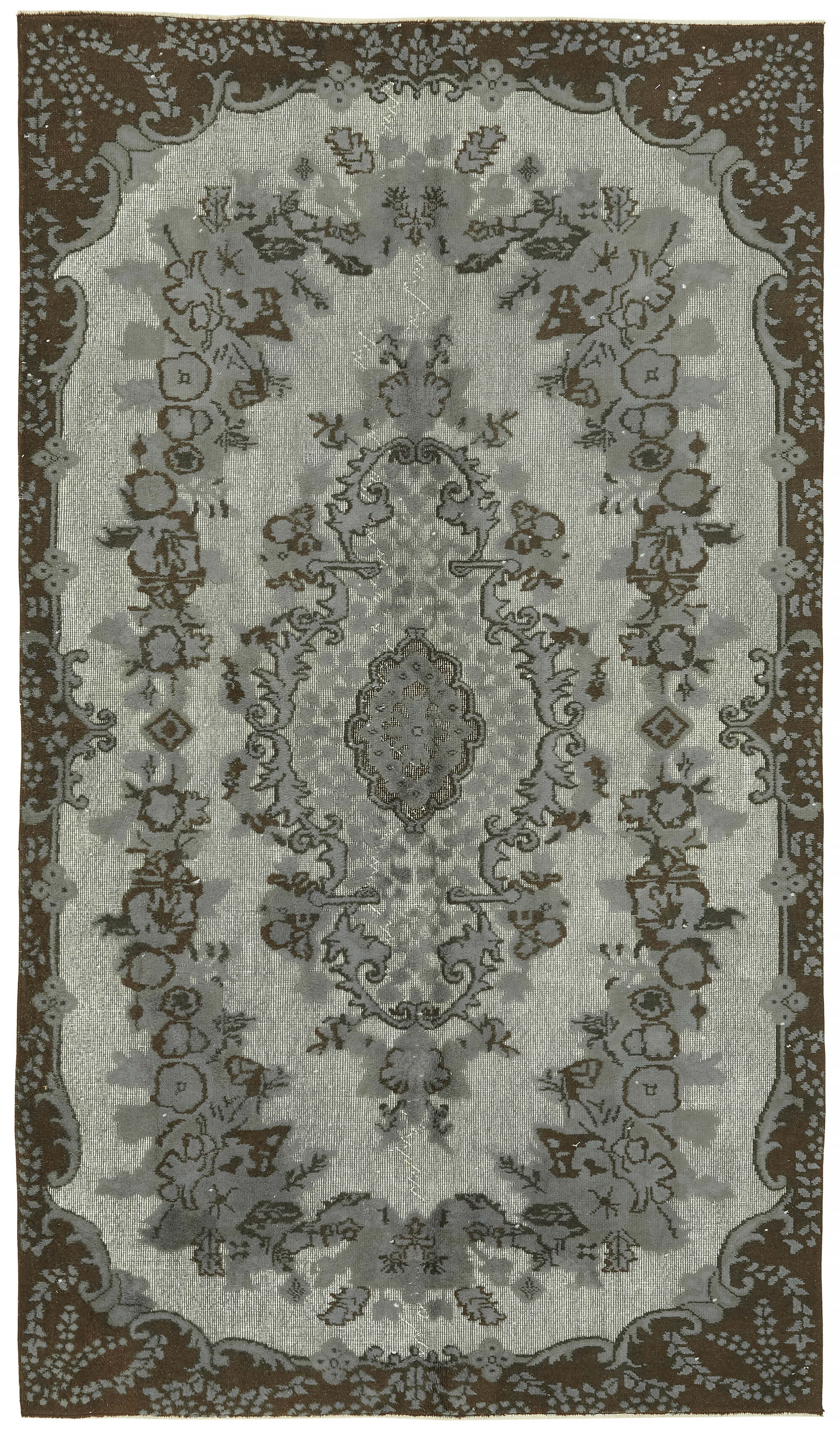 6x10 Vintage Hand-Carved Turkish Rug - 47007