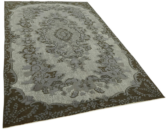 6x10 Vintage Hand-Carved Turkish Rug - 47007