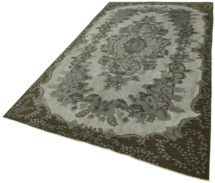 6x10 Vintage Hand-Carved Turkish Rug - 47007