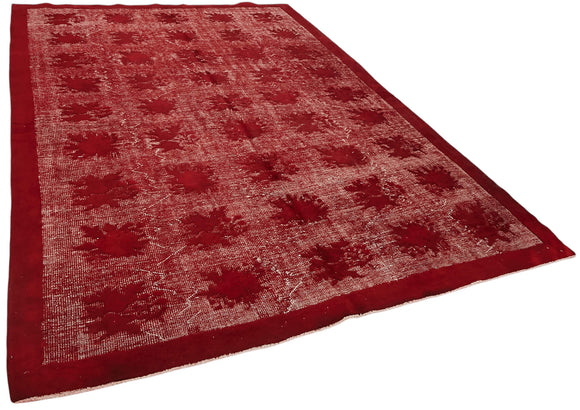 7x10 Vintage Hand-Carved Turkish Rug - 47008