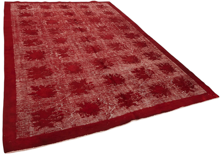 7x10 Vintage Hand-Carved Turkish Rug - 47008