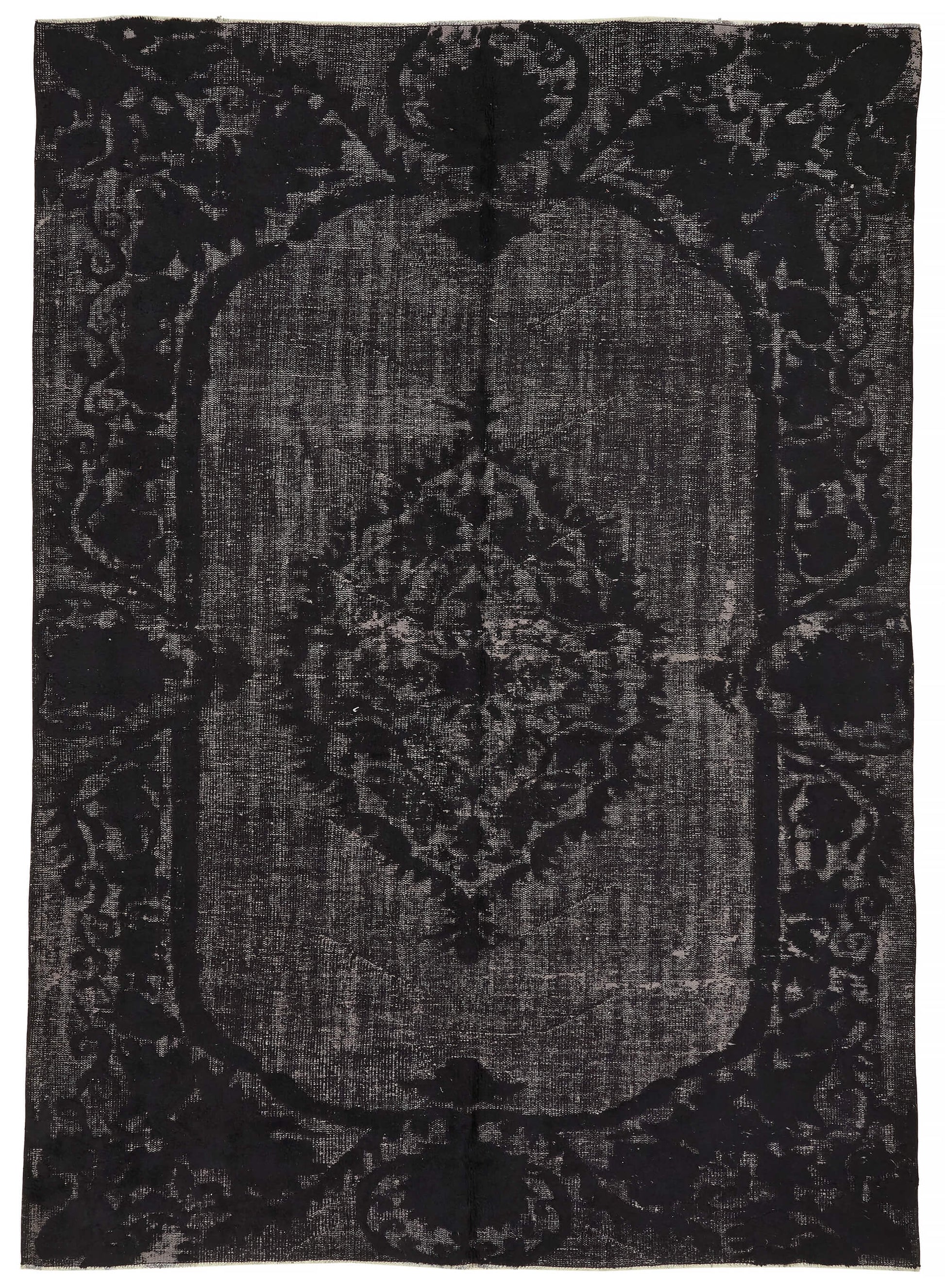 7x10 Vintage Hand-Carved Turkish Rug - 47009