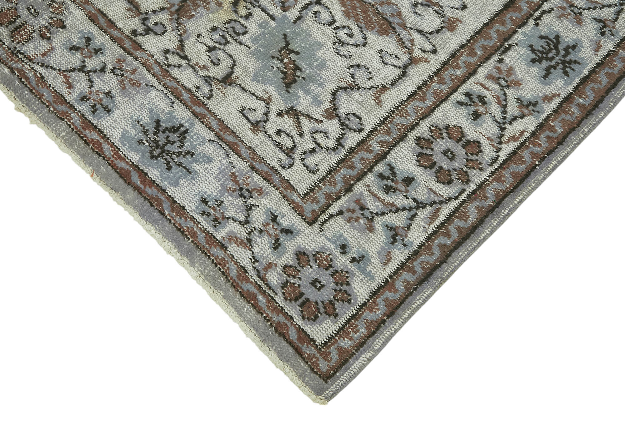 6x9 Vintage Hand-Carved Turkish Rug - 47010