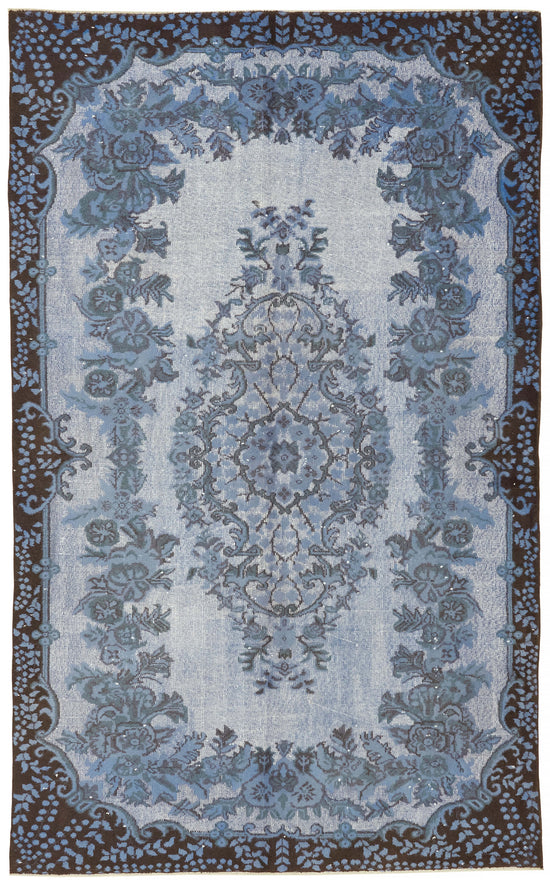 6x9 Vintage Hand-Carved Turkish Rug - 47012