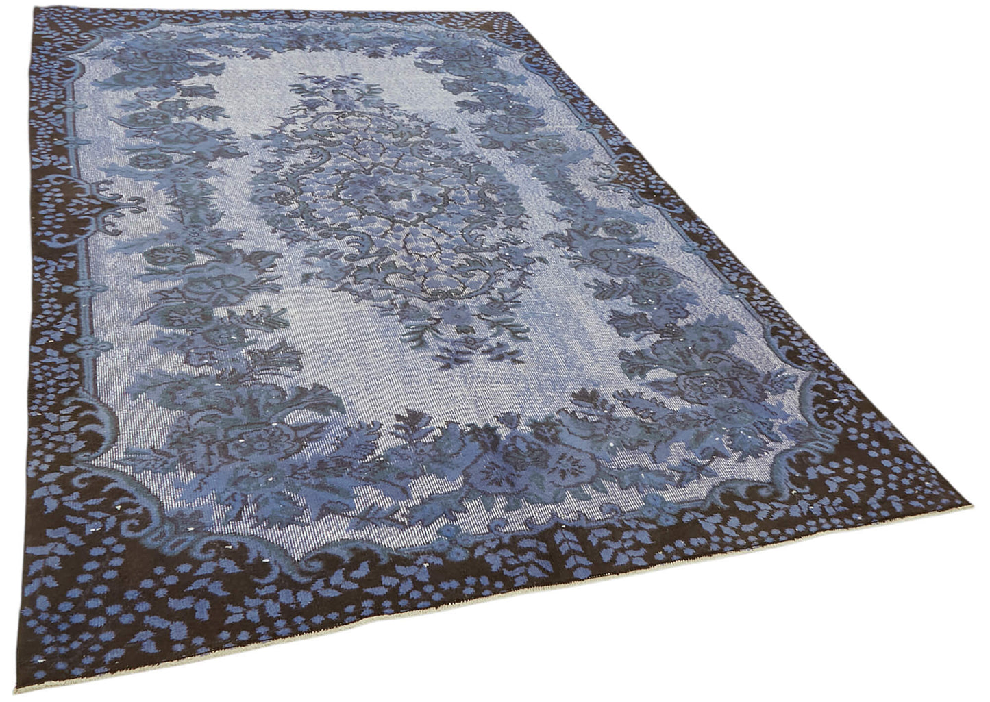 6x9 Vintage Hand-Carved Turkish Rug - 47012