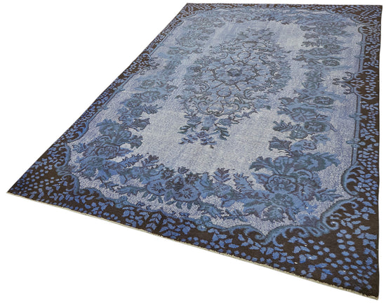 6x9 Vintage Hand-Carved Turkish Rug - 47012