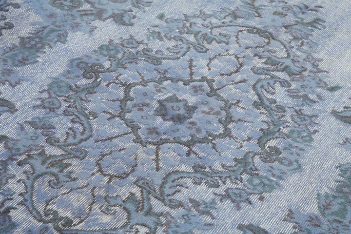 6x9 Vintage Hand-Carved Turkish Rug - 47012