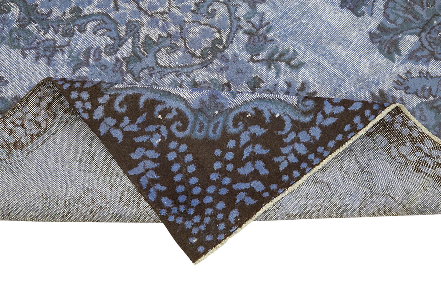 6x9 Vintage Hand-Carved Turkish Rug - 47012