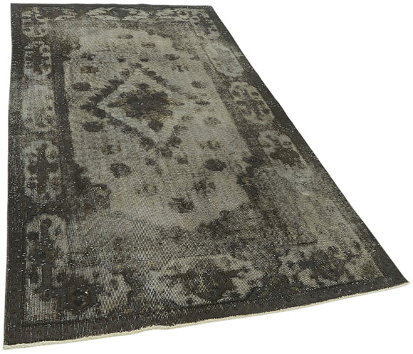 4x8 Vintage Hand-Carved Turkish Rug - 47016