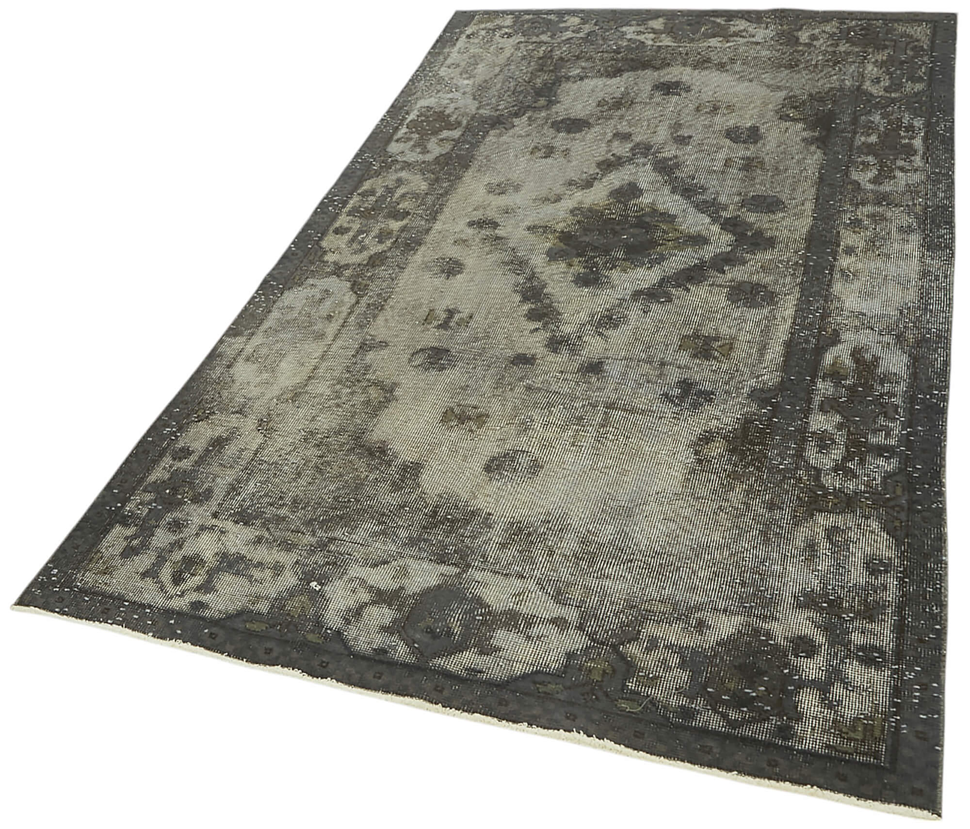 4x8 Vintage Hand-Carved Turkish Rug - 47016