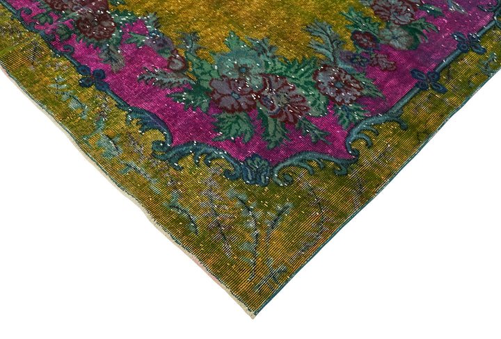 7x10 Vintage Hand-Carved Turkish Rug - 47018