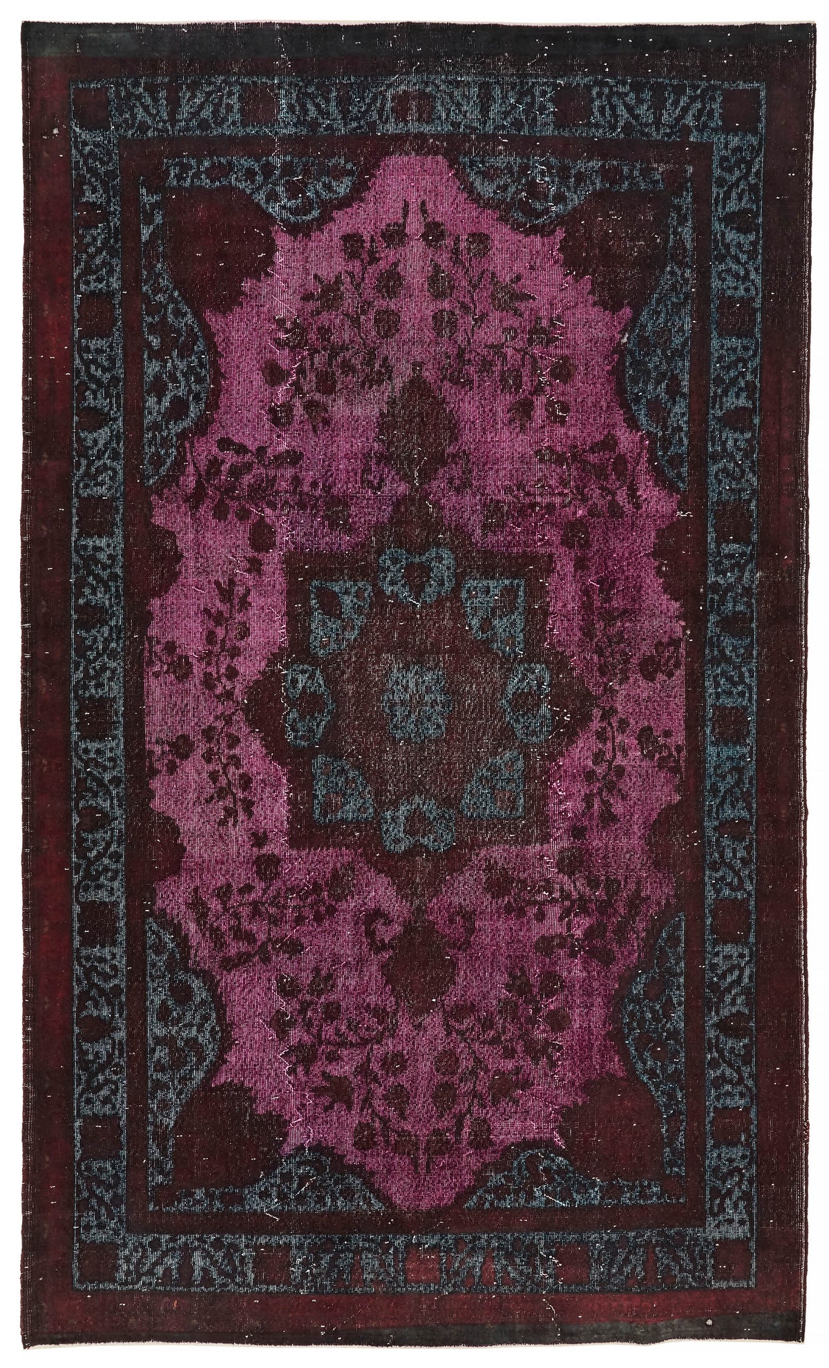 7x12 Vintage Hand-Carved Turkish Rug - 47019