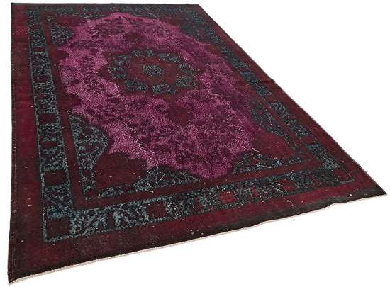 7x12 Vintage Hand-Carved Turkish Rug - 47019