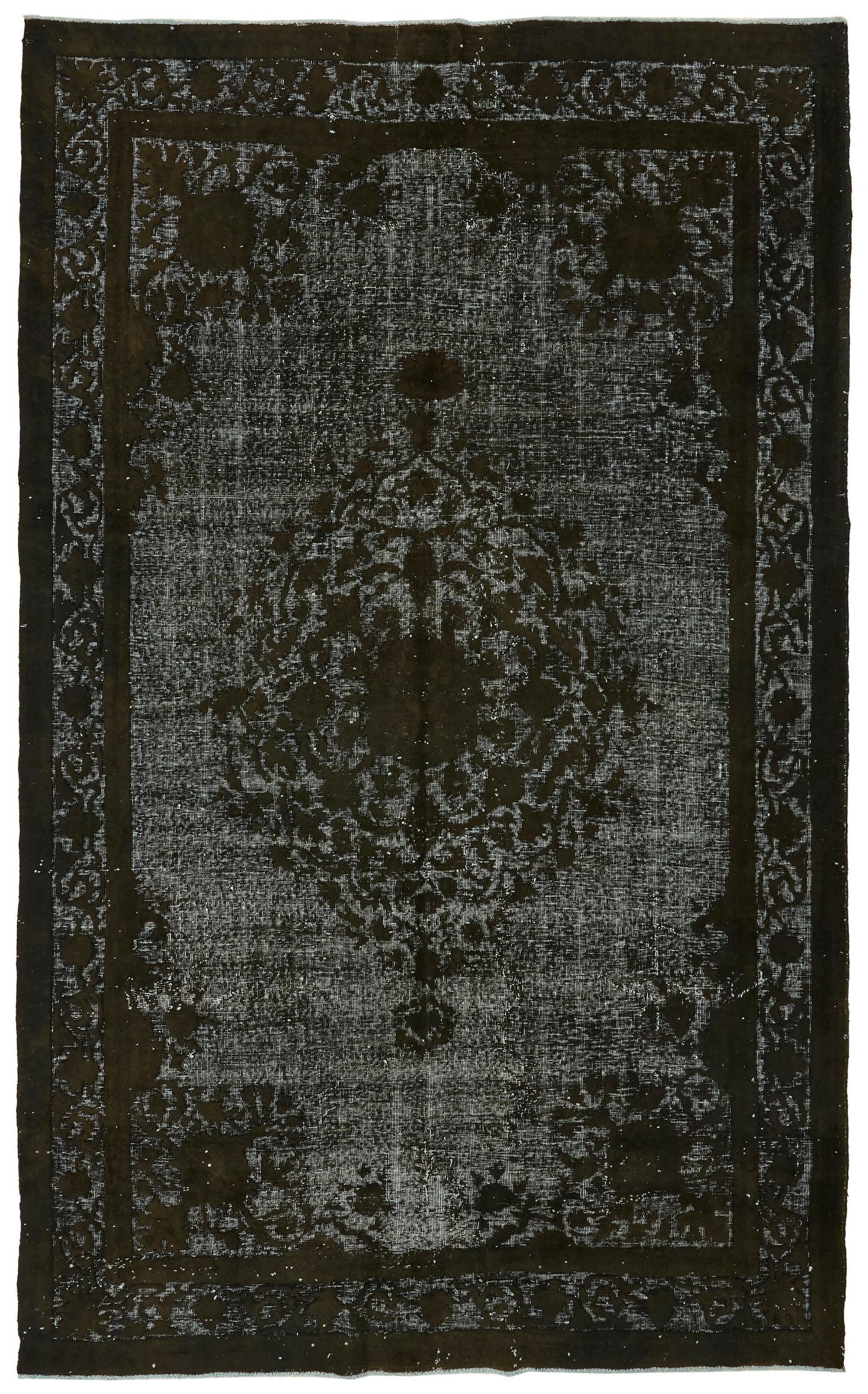 7x11 Vintage Hand-Carved Turkish Rug - 47021
