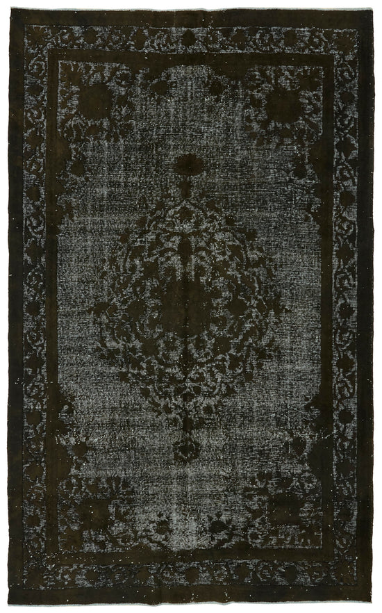 7x11 Vintage Hand-Carved Turkish Rug - 47021