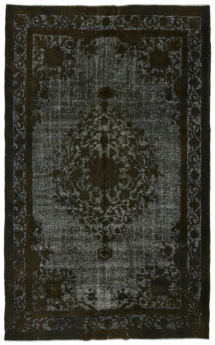 7x11 Vintage Hand-Carved Turkish Rug - 47021