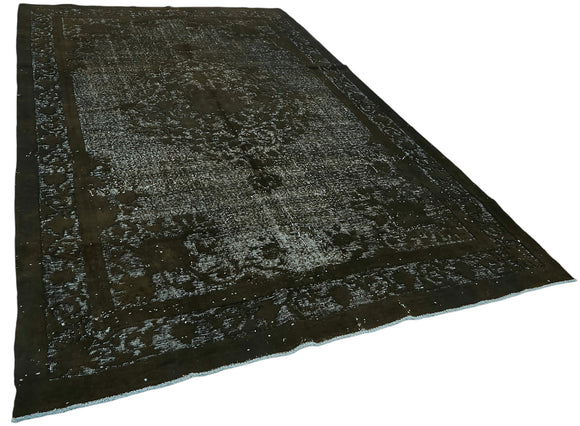 7x11 Vintage Hand-Carved Turkish Rug - 47021