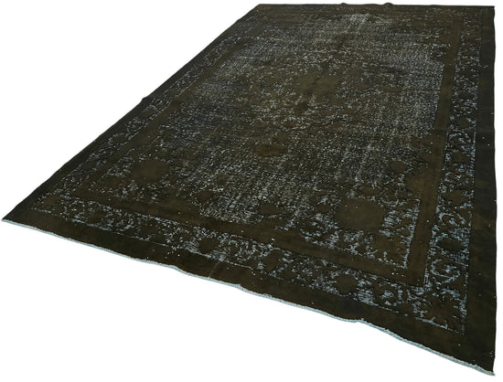 7x11 Vintage Hand-Carved Turkish Rug - 47021