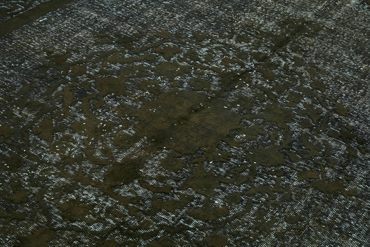 7x11 Vintage Hand-Carved Turkish Rug - 47021