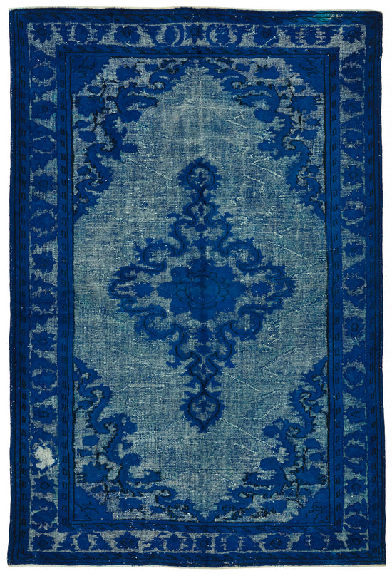 7x11 Vintage Hand-Carved Turkish Rug - 47023