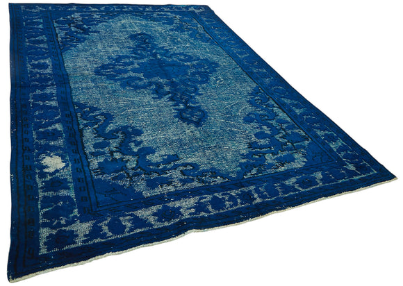 7x11 Vintage Hand-Carved Turkish Rug - 47023