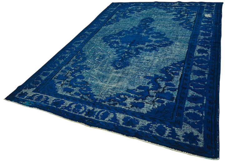 7x11 Vintage Hand-Carved Turkish Rug - 47023