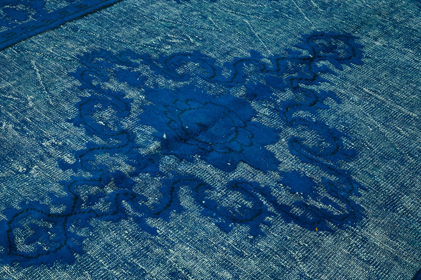 7x11 Vintage Hand-Carved Turkish Rug - 47023