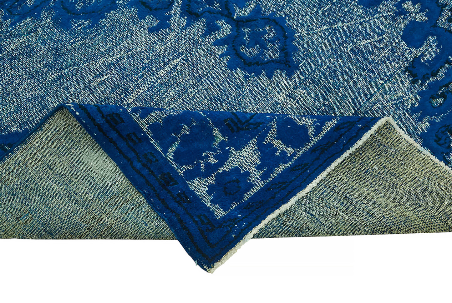 7x11 Vintage Hand-Carved Turkish Rug - 47023