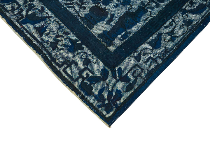 7x11 Vintage Hand-Carved Turkish Rug - 47024