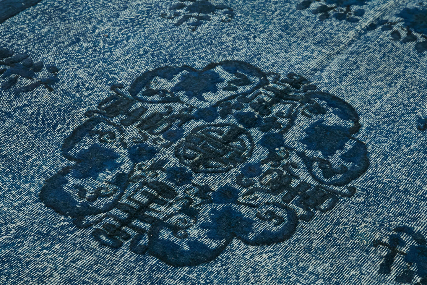 7x11 Vintage Hand-Carved Turkish Rug - 47024