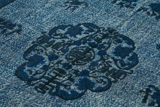 7x11 Vintage Hand-Carved Turkish Rug - 47024