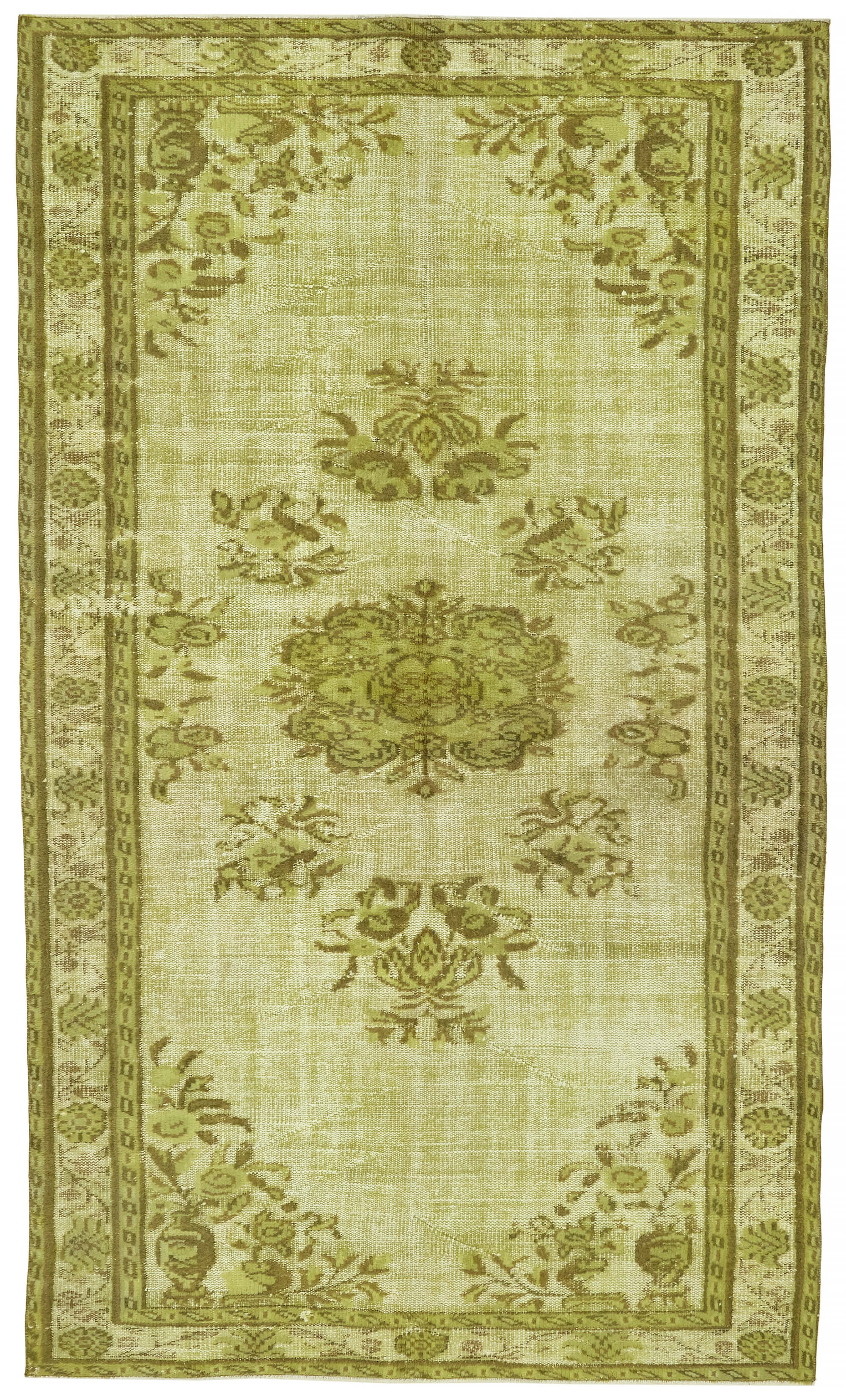 5x9 Vintage Hand-Carved Turkish Rug - 47025