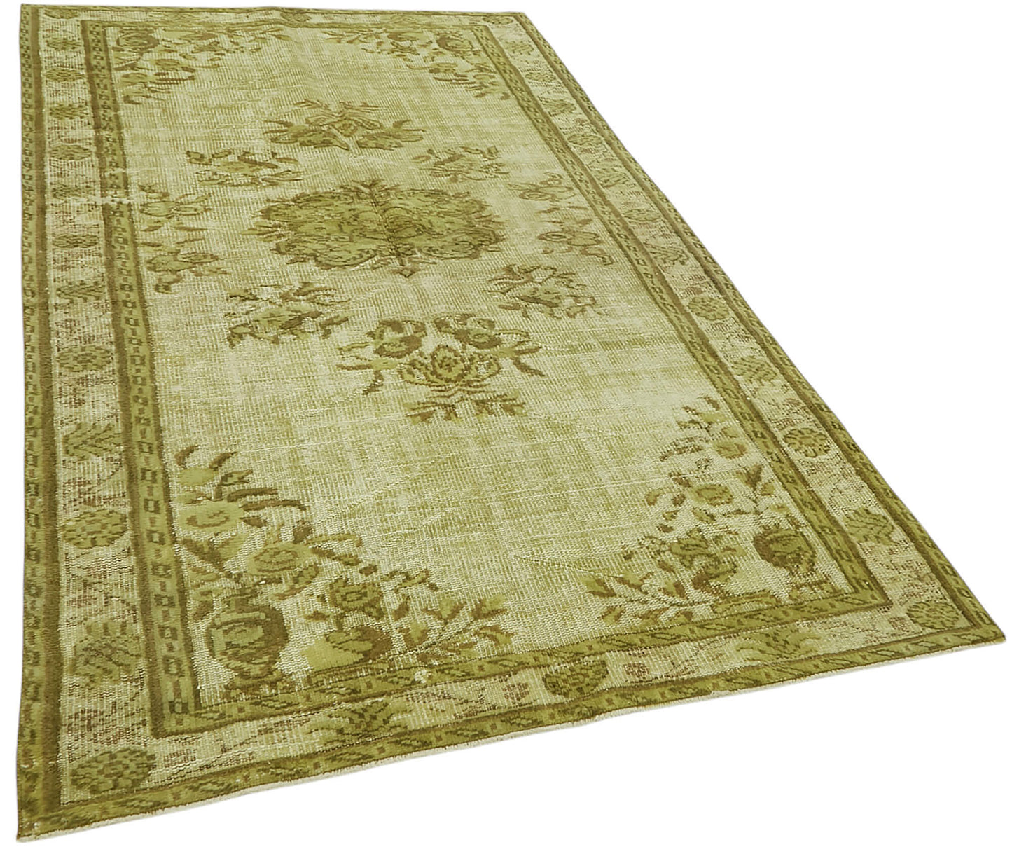 5x9 Vintage Hand-Carved Turkish Rug - 47025