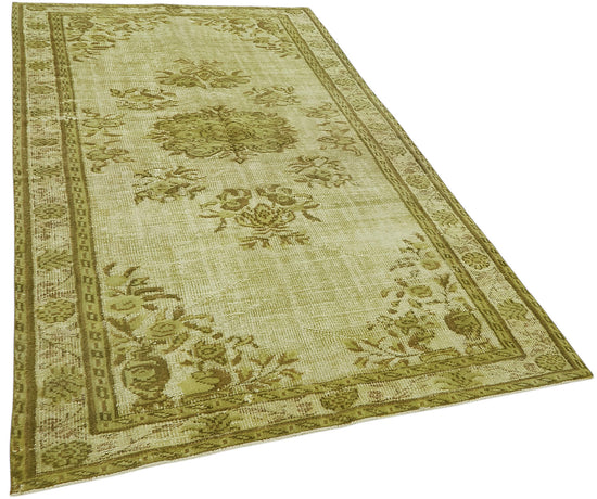 5x9 Vintage Hand-Carved Turkish Rug - 47025