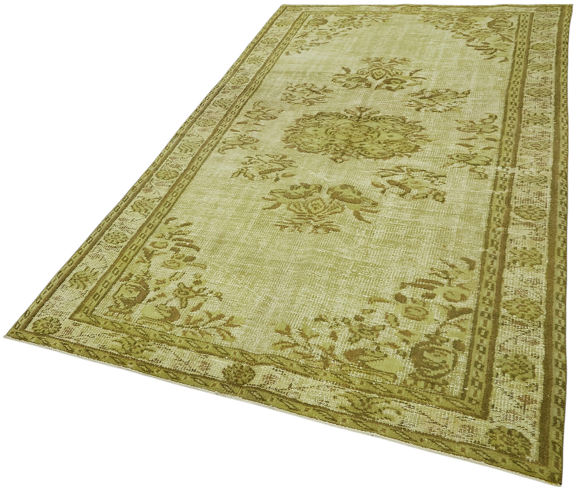 5x9 Vintage Hand-Carved Turkish Rug - 47025