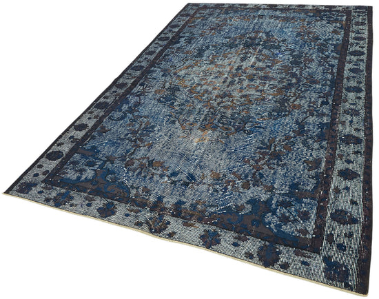 6x9 Vintage Hand-Carved Turkish Rug - 47028