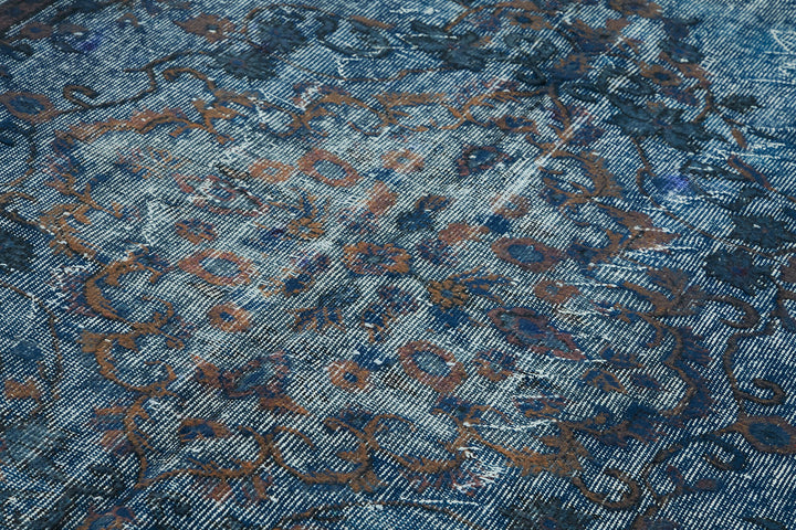 6x9 Vintage Hand-Carved Turkish Rug - 47028