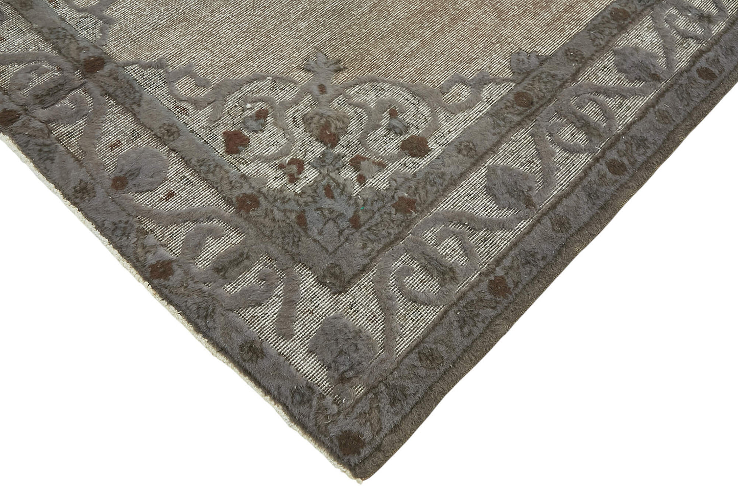 6x9 Vintage Hand-Carved Turkish Rug - 47029