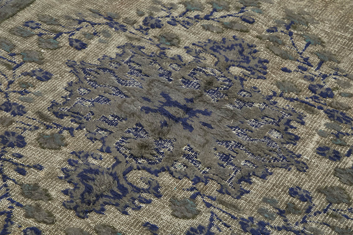 6x9 Vintage Hand-Carved Turkish Rug - 47031