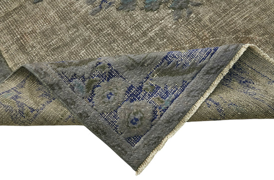 6x9 Vintage Hand-Carved Turkish Rug - 47031