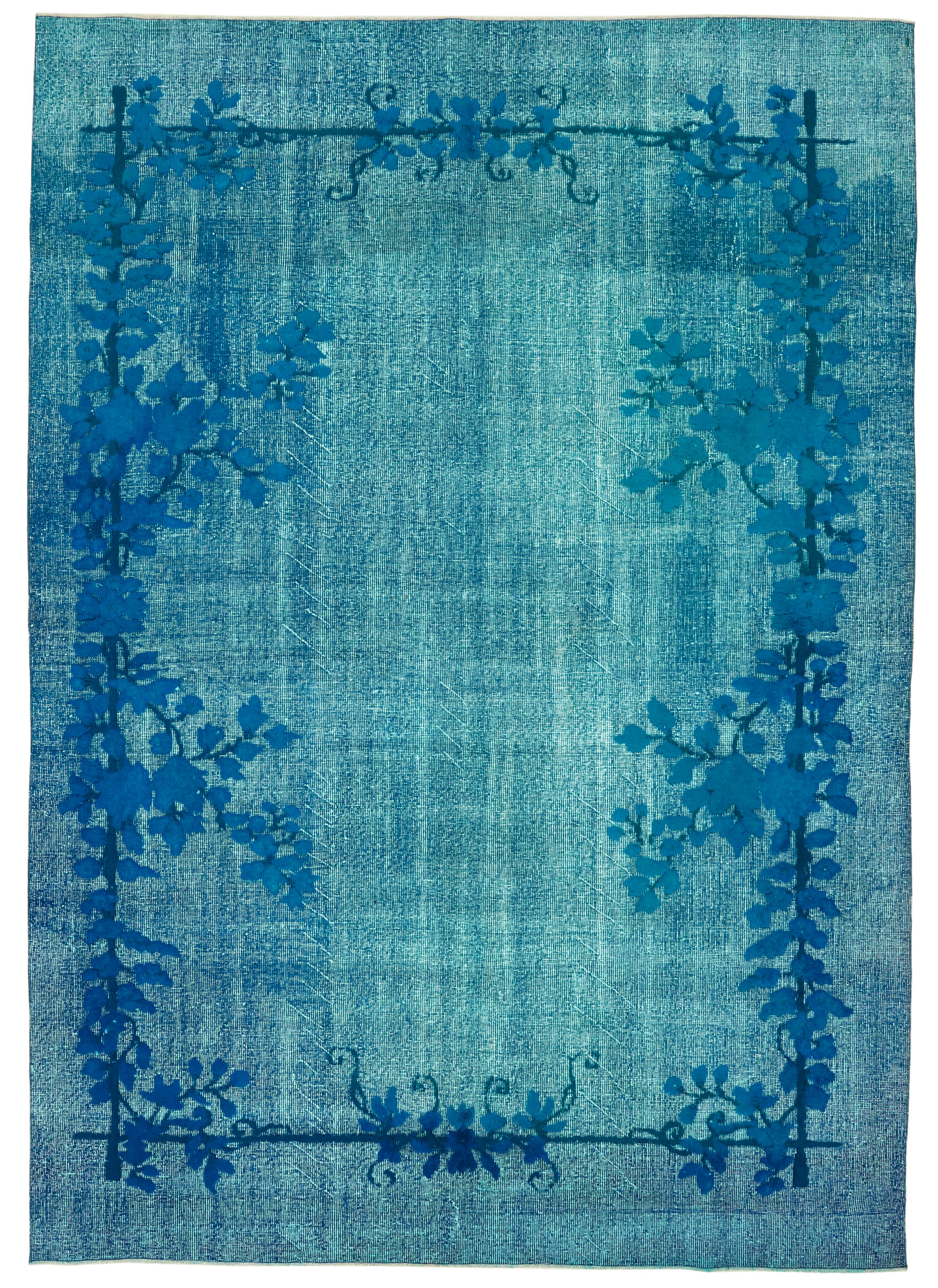 7x10 Vintage Hand-Carved Turkish Rug - 47032