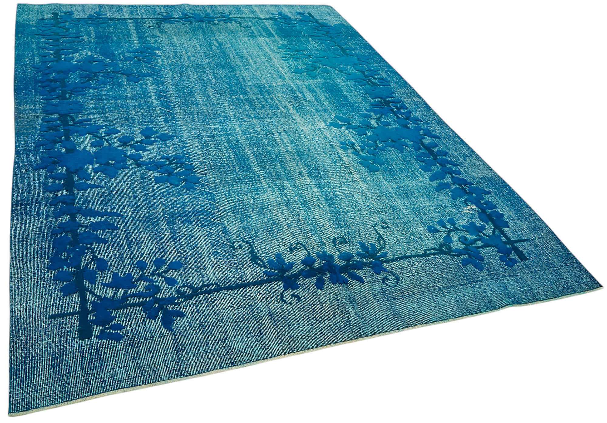 7x10 Vintage Hand-Carved Turkish Rug - 47032