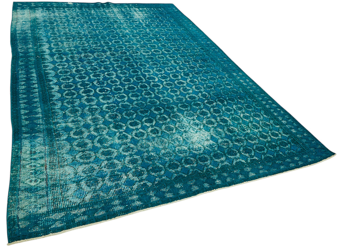 6x9 Vintage Hand-Carved Turkish Rug - 47033