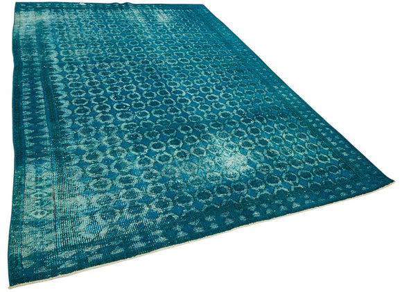 6x9 Vintage Hand-Carved Turkish Rug - 47033