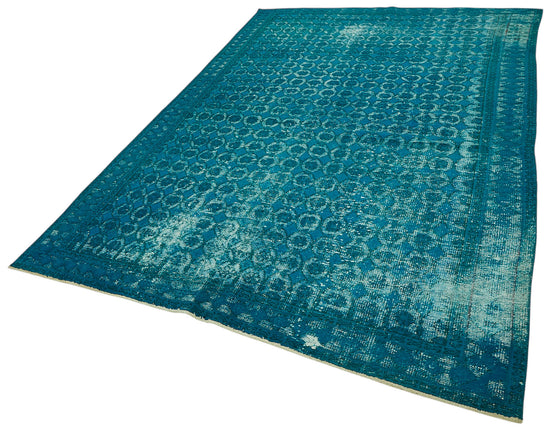 6x9 Vintage Hand-Carved Turkish Rug - 47033