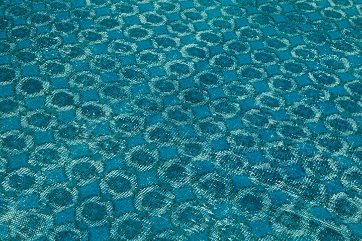 6x9 Vintage Hand-Carved Turkish Rug - 47033