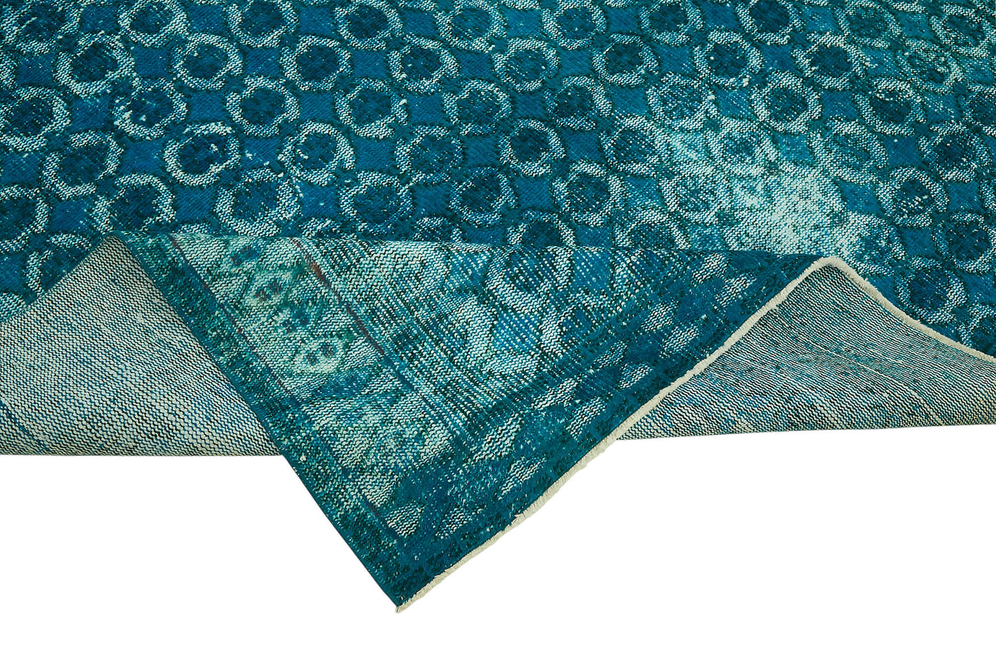 6x9 Vintage Hand-Carved Turkish Rug - 47033