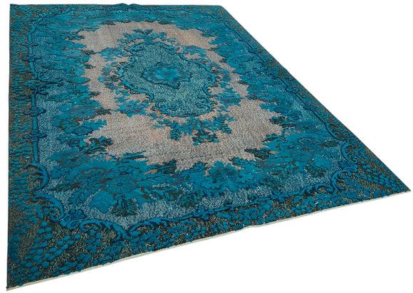 7x10 Vintage Hand-Carved Turkish Rug - 47034