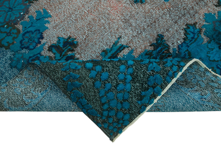 7x10 Vintage Hand-Carved Turkish Rug - 47034